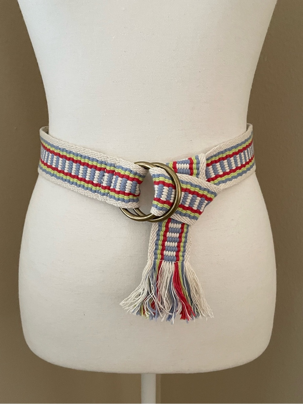 Multi Colored Woven Fabric Belt - Picture 2 of 5
